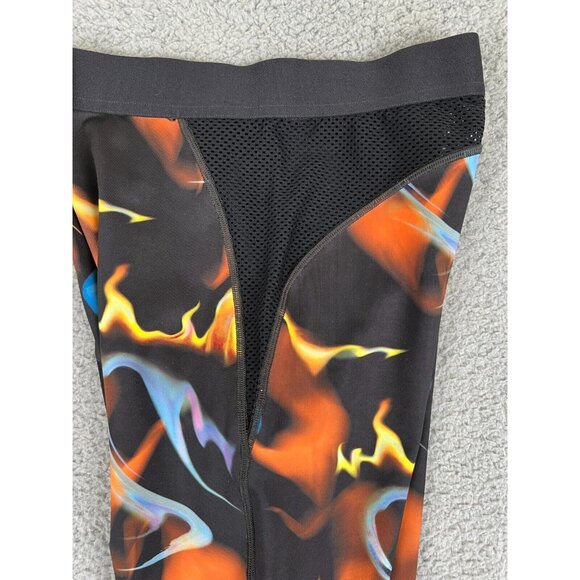 Savage X Fenty High Rise Fast Lane Leggings Black Small S Rihanna Flames Mint - Picture 5 of 11